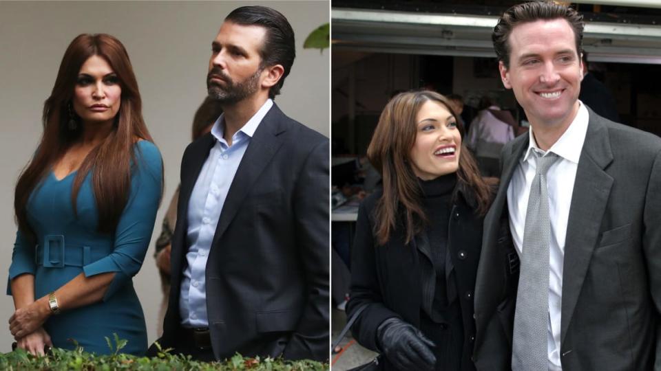 Kimberly Guilfoyle and Donald Trump Jr. split with Guilfoyle and Gavin Newsom