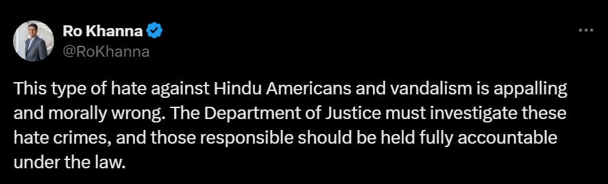 Hindus Go Back': Vandalism Of Another BAPS Temple In US Within A Fortnight Sparks Outrage