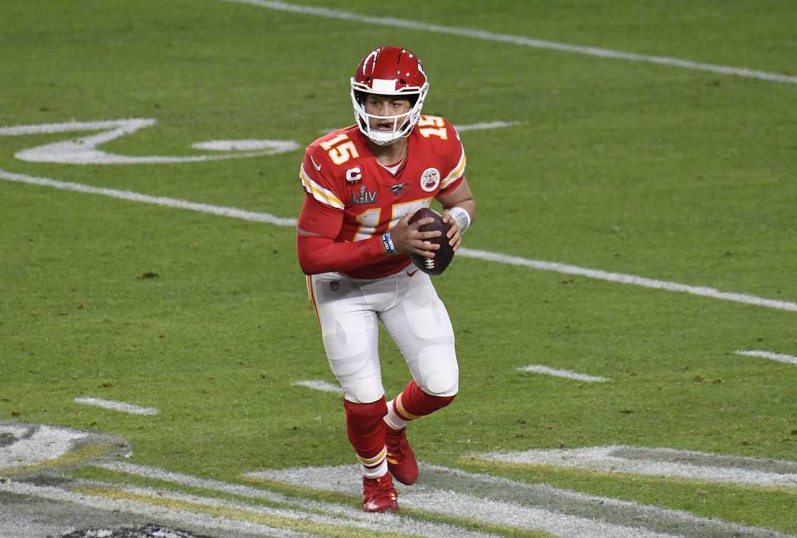 Patrick Mahomes at Hard Rock Stadium in Miami, Florida