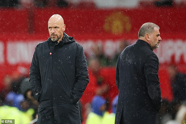 There is nothing 'knee-jerk' about potentially sacking Erik ten Hag (left) after Man United's shocking defeat by Tottenham