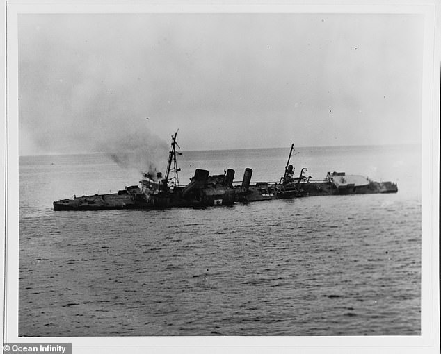 She was lead ship of the second group against Japanese forces and came under several vicious night-time attacks