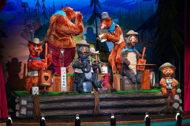 The updated Country Bear Musical Jamboree returned on July 17 at Florida's Magic Kingdom with a new soundtrack of country-western versions of popular Disney and Pixar songs. (Courtesy of Disney)