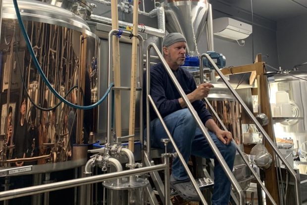 Prucha spent two year converting a vacant building in Japan into a microbrewery so that he could make American craft beer.(Courtesy Dave Prucha via CNN Newsource)