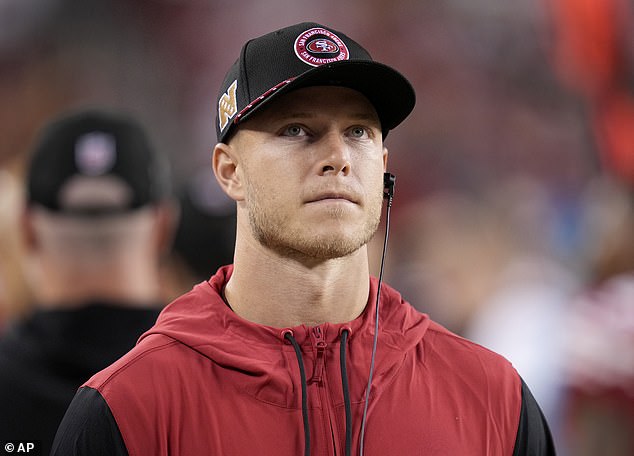 The injury comes after injuries to Deebo Samuel and Christian McCaffrey (pictured), who will miss at least the first four games after being placed on IR