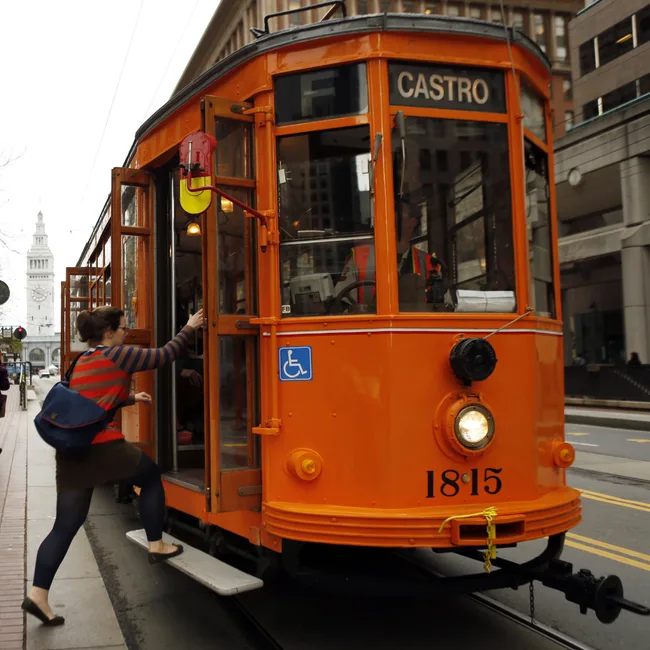 F Line Castro streetcar on Market Street in San Francisco