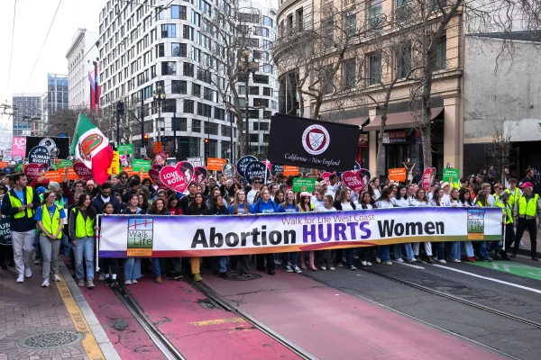 Tens of thousands of pro-life advocates march through the heart of San Francisco on Saturday, Jan. 25, 2025, for the 21st annual Walk for Life West Coast. Credit: Francisco Valdez/Walk for Life