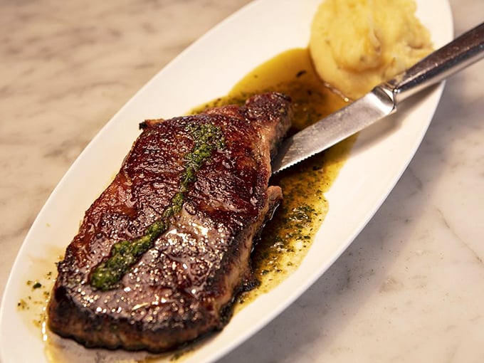 Steak that's not afraid to show off! This garlic-kissed ribeye proves that sometimes, the boldest flavors come from the simplest combinations.