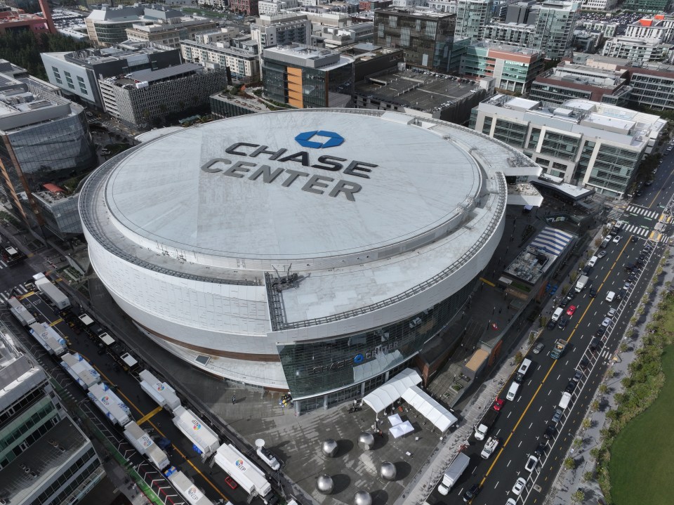 SAN FRANCISCO, CALIFORNIA - FEBRUARY 13: A view of the Chase Center ahead of 2025 NBA All-Star weekend in San Francisco, California, United States on February 13, 2025. (Photo by Tayfun Coskun/Anadolu via Getty Images)