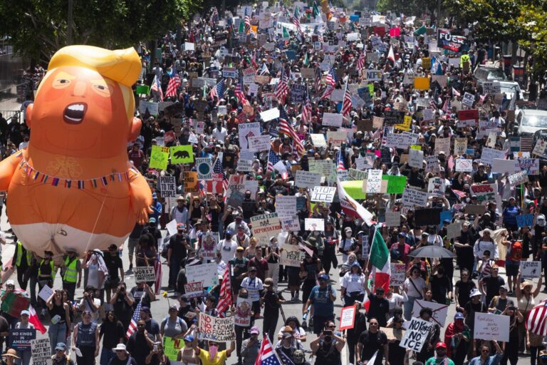 ‘No Kings’ protests live: Thousands rally against Trump as LA keeps curfew – The Independent