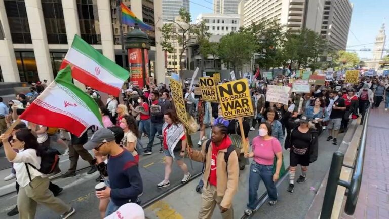 ‘Hands off Iran’: Hundreds of S.F. protesters condemn Trump for bombing – San Francisco Chronicle